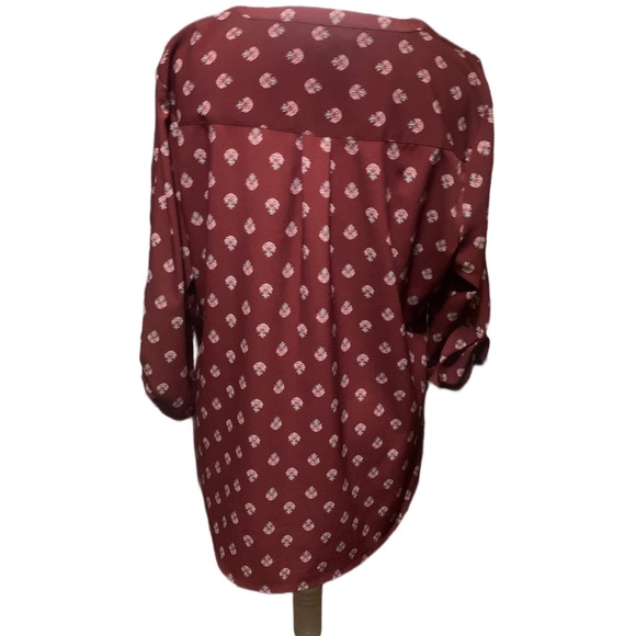 Croft and Barrow Burgundy Blouse - Picture 4 of 9